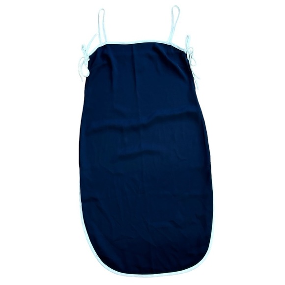 Solid & Striped Disco Slip Dress Women’s Medium Navy White Bows Summer Midi - Picture 14 of 14